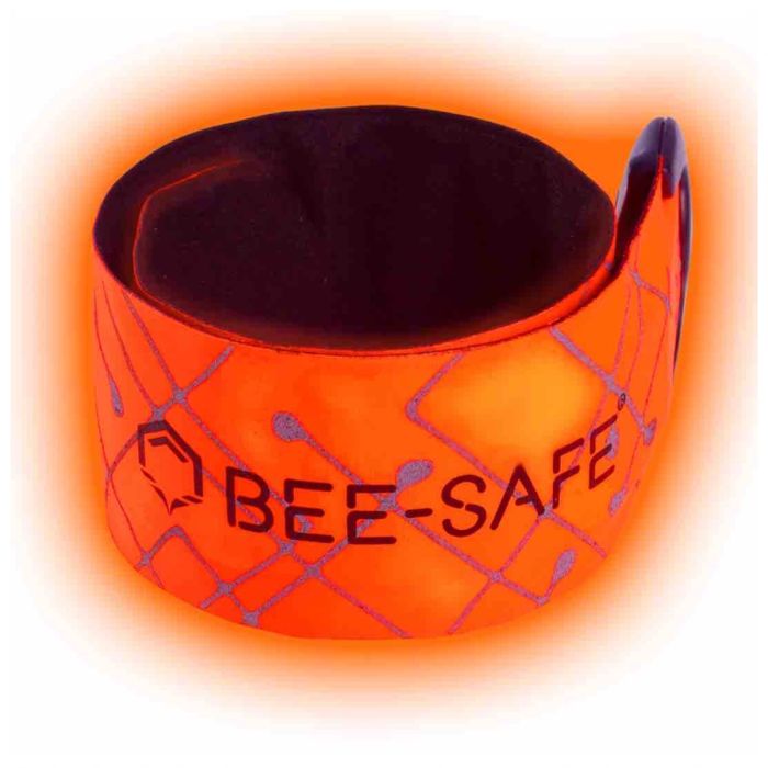 Bee-Safe Unisex Reflekser Led Click Band USB Rød
