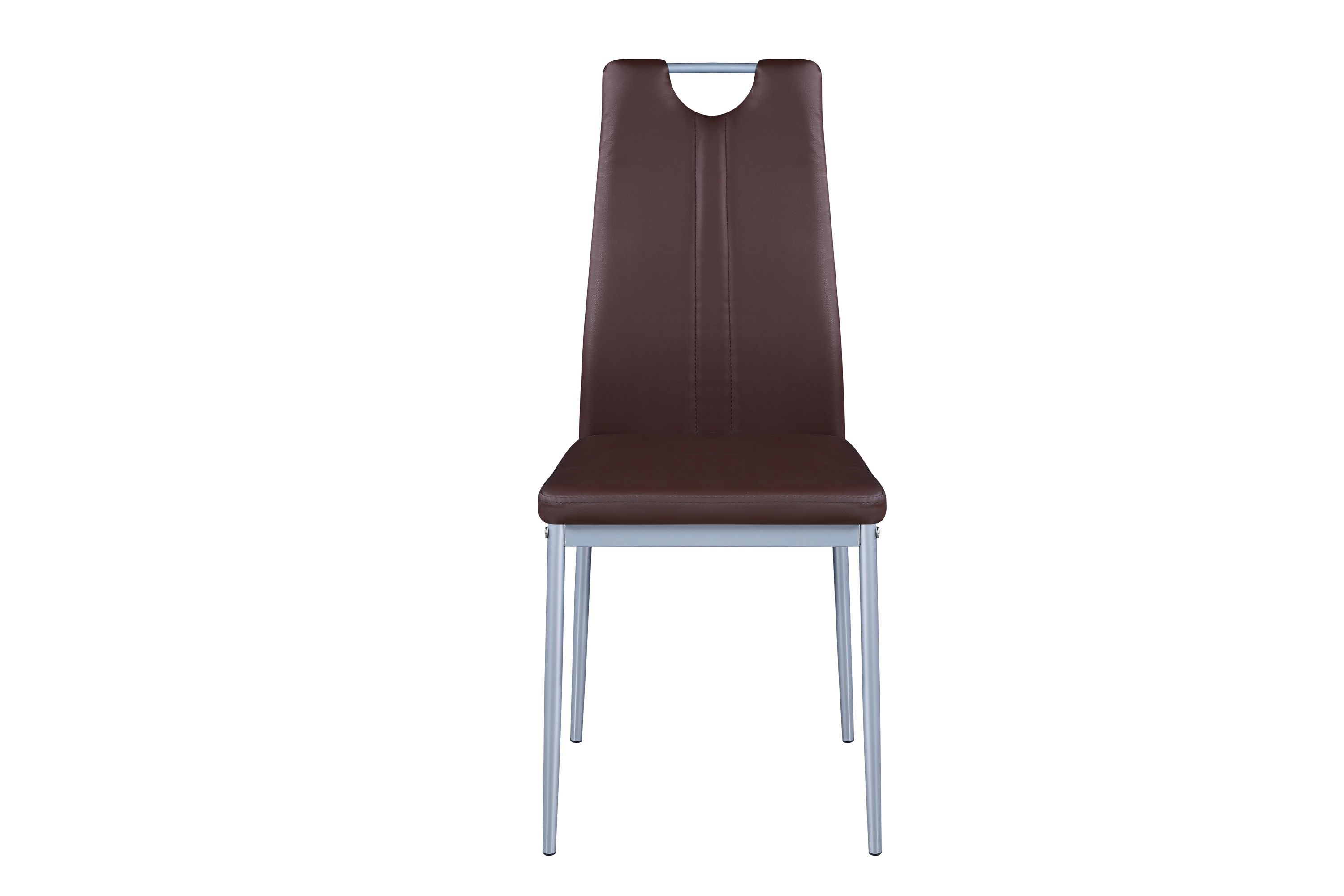 Esszimmerstuhl Leder IVO 6er Set braun