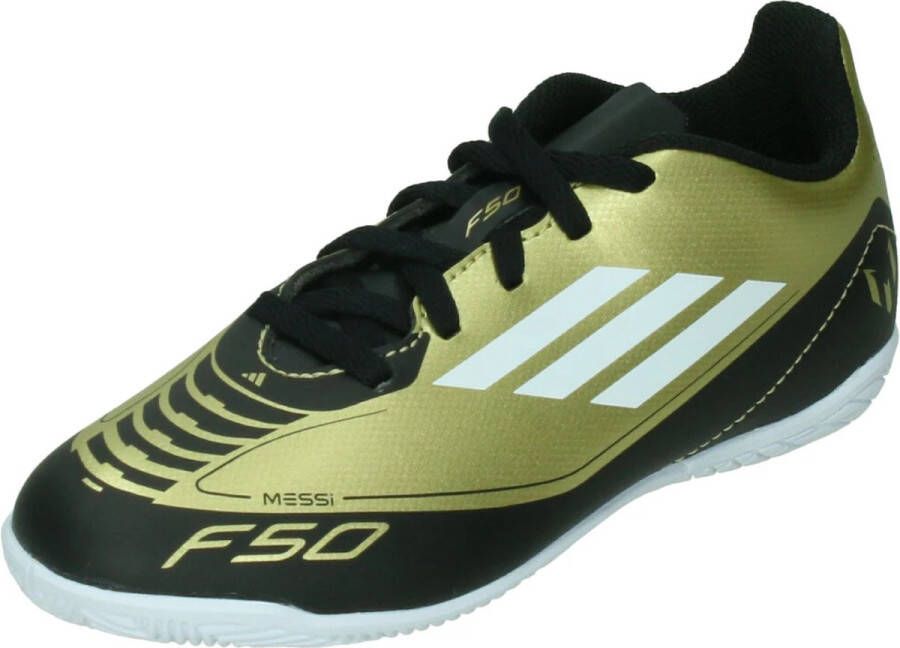 Adidas Perfor ce F50 Club Messi Jr. voetbalschoenen goudmetallic wit zwart Imitatieleer 36 2 3