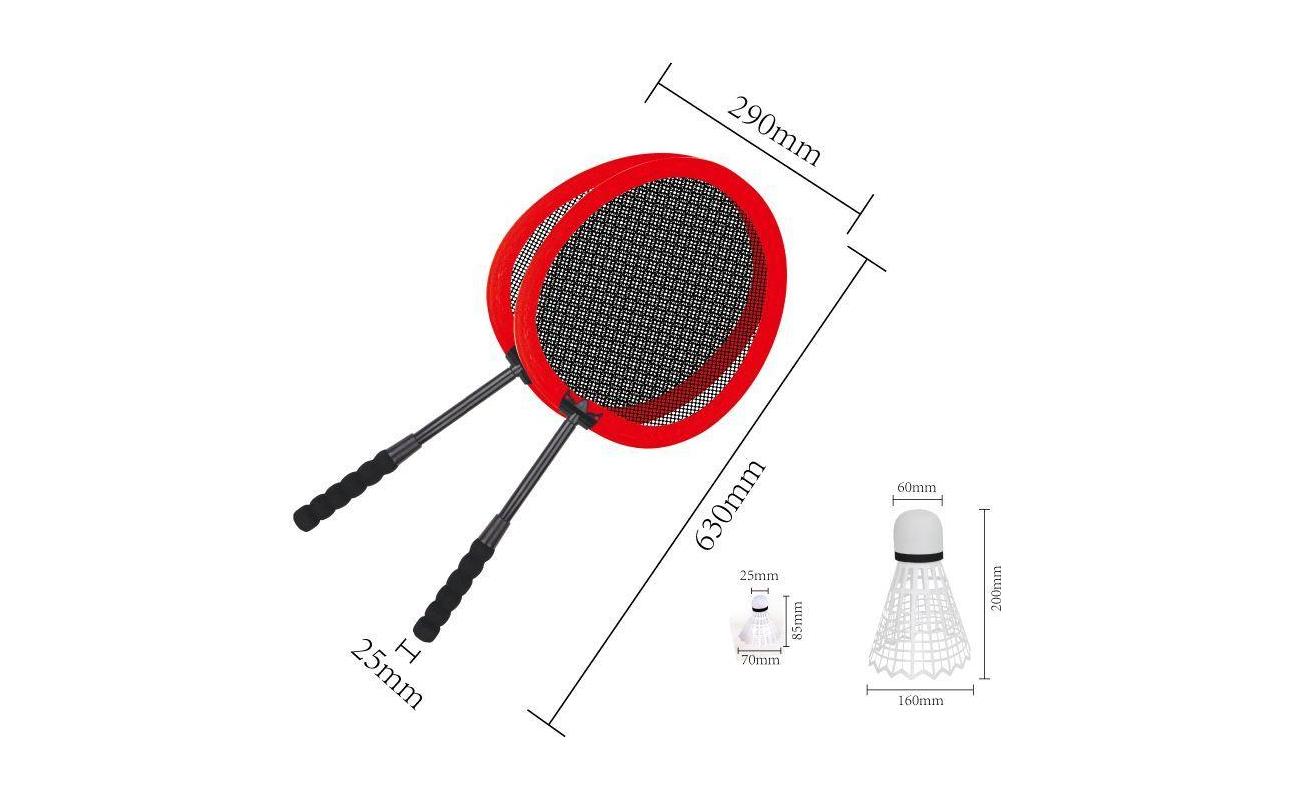 Jumbo badmintonspel met grote en kleine shuttle