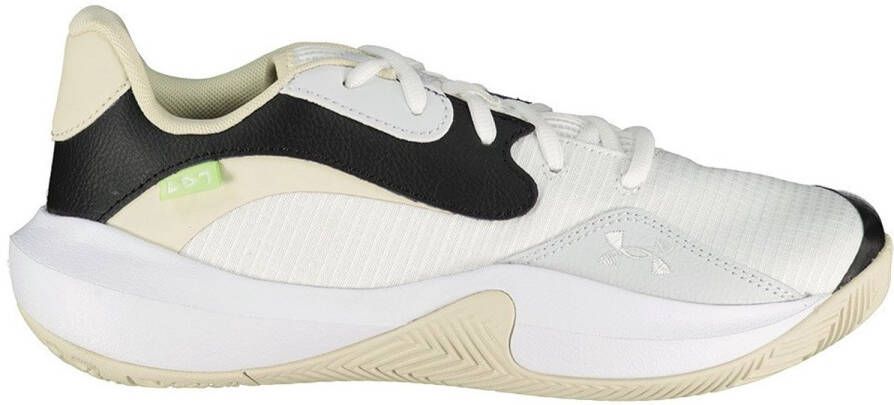 Under Armour Lockdown 7 Low Basketbalschoenen Beige Wit 1 2