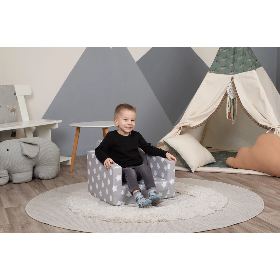 knorr toys® Singlesofa Grey white stars grau