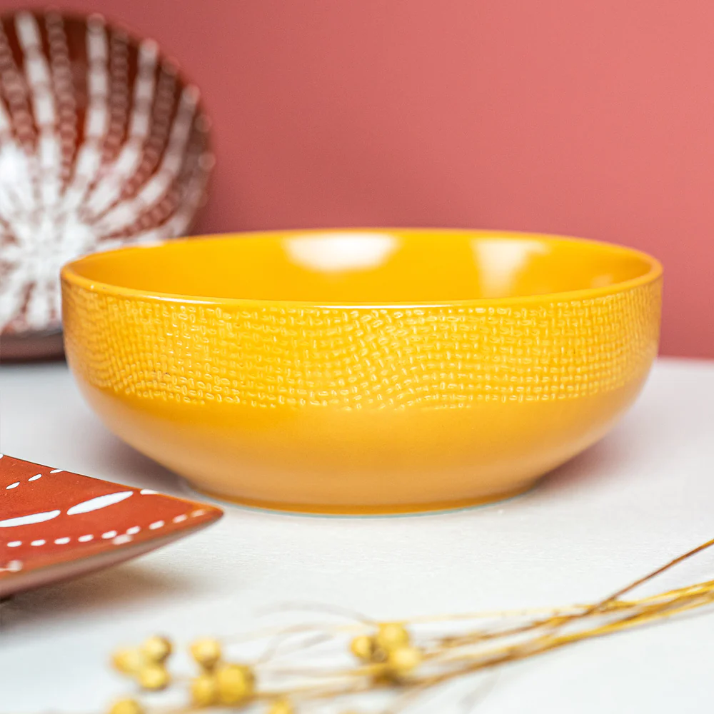 Saladier Vésuvio safran 16,5 cm Table passion