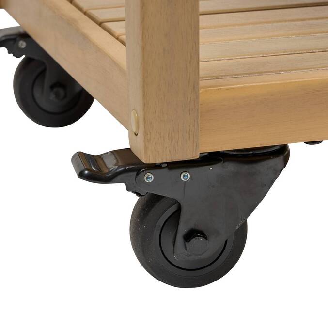 Module à roulettes avec étagères pour cuisine d'été LODGIA Beige