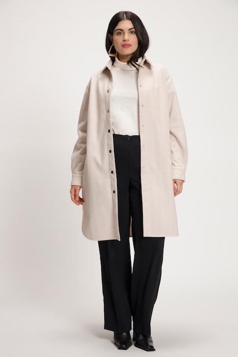 Hemdjacke, Shaket-Style, Streifen, Hemdkragen