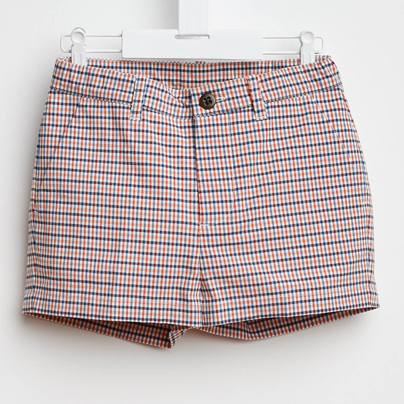 Bellerose Short Loco en Coton à carreaux rouge
