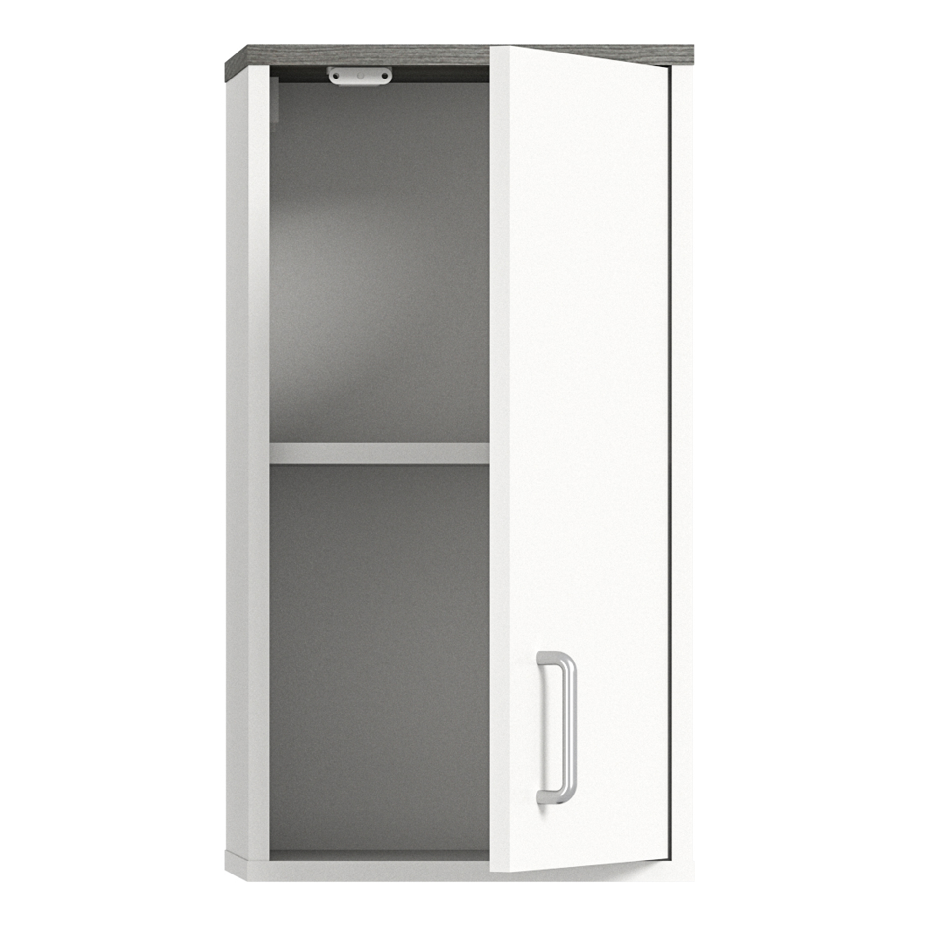 Hängeschrank LOS ANGELES - weiß-Rauchsilber - 32 cm breit