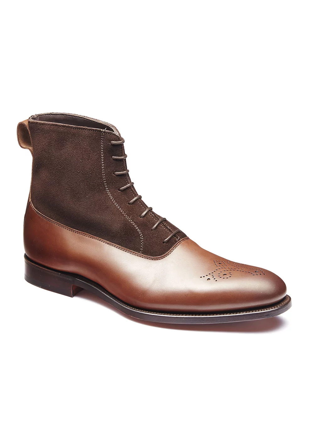 BOOTS CLARENCE VEAU ET VEAU VELOURS MARRON