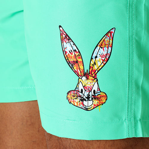 Short De Bain Bugs Bunny Graff Vert Pastel