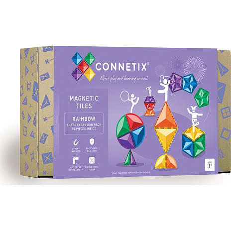Connetix Expansion Pack magnetsæt 36 dele - Rainbow
