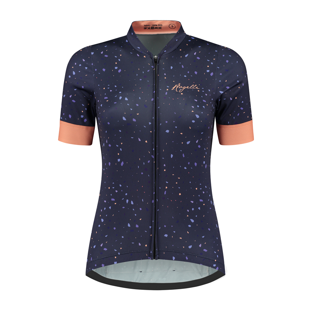 Rogelli Terrazzo Kortærmet Jersey til kvinder Lilla / Pink