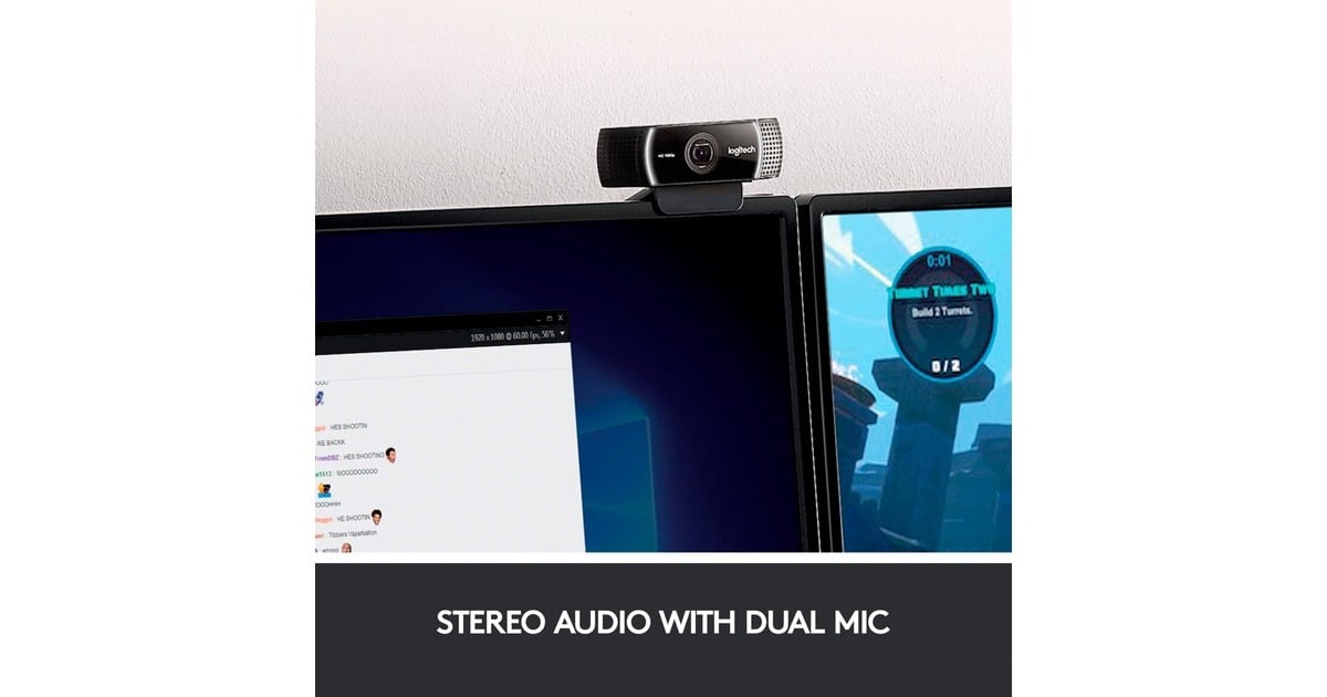 LogitechC922 Pro Stream Webcam  (Zwart)