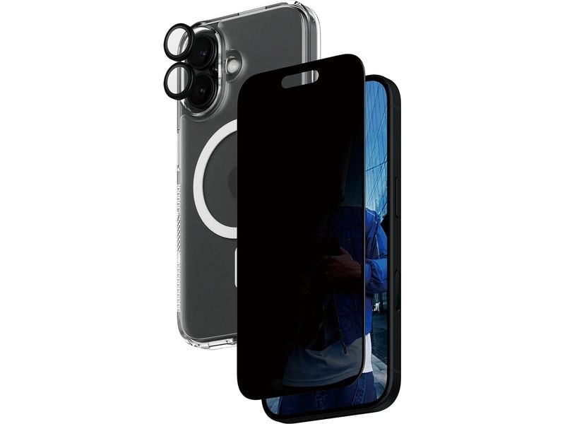 Panzerglass Displayschutz 3-in-1 Privacy iPhone 16 Privacy Set 3-in-1 für das Apple iPhone 16