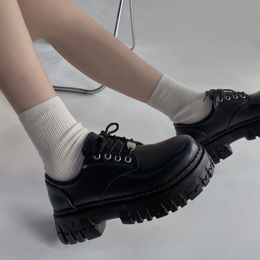 SouthBay Shoes - Oxfords met vetersluiting en platform