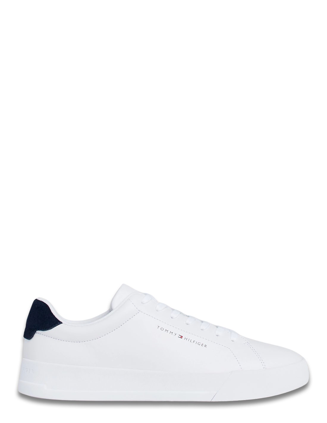 tommy hilfiger Basket de ville Homme th court leather Blanc/Noir