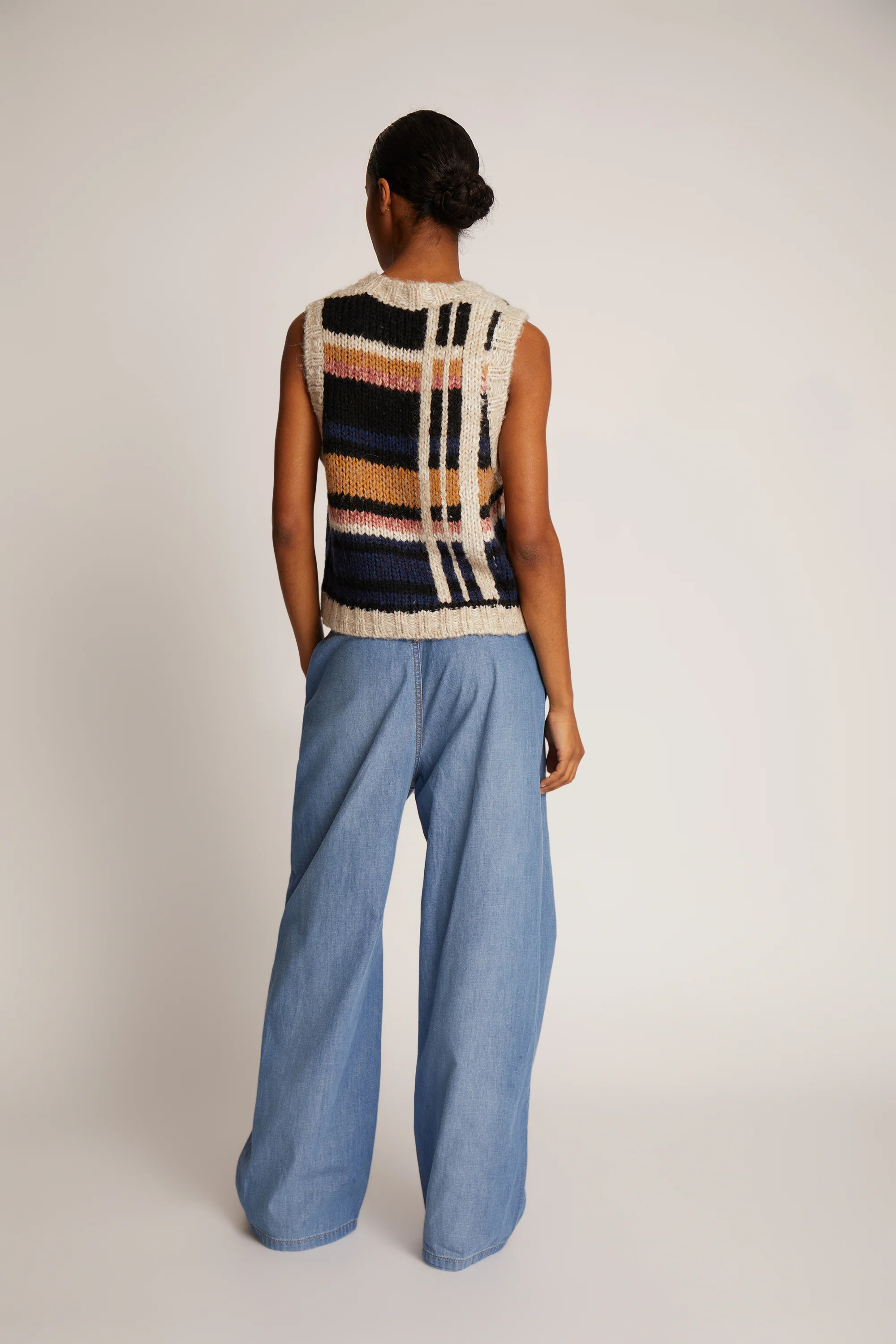 MUNTHE  Tahuma strikket vest - multi