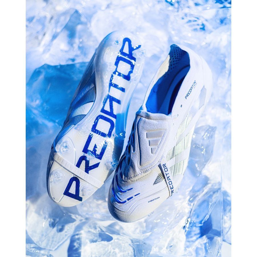 adidas Predator Elite Fold-over Tongue FG Polar Victory - Blanc/Argenté/Bleu
