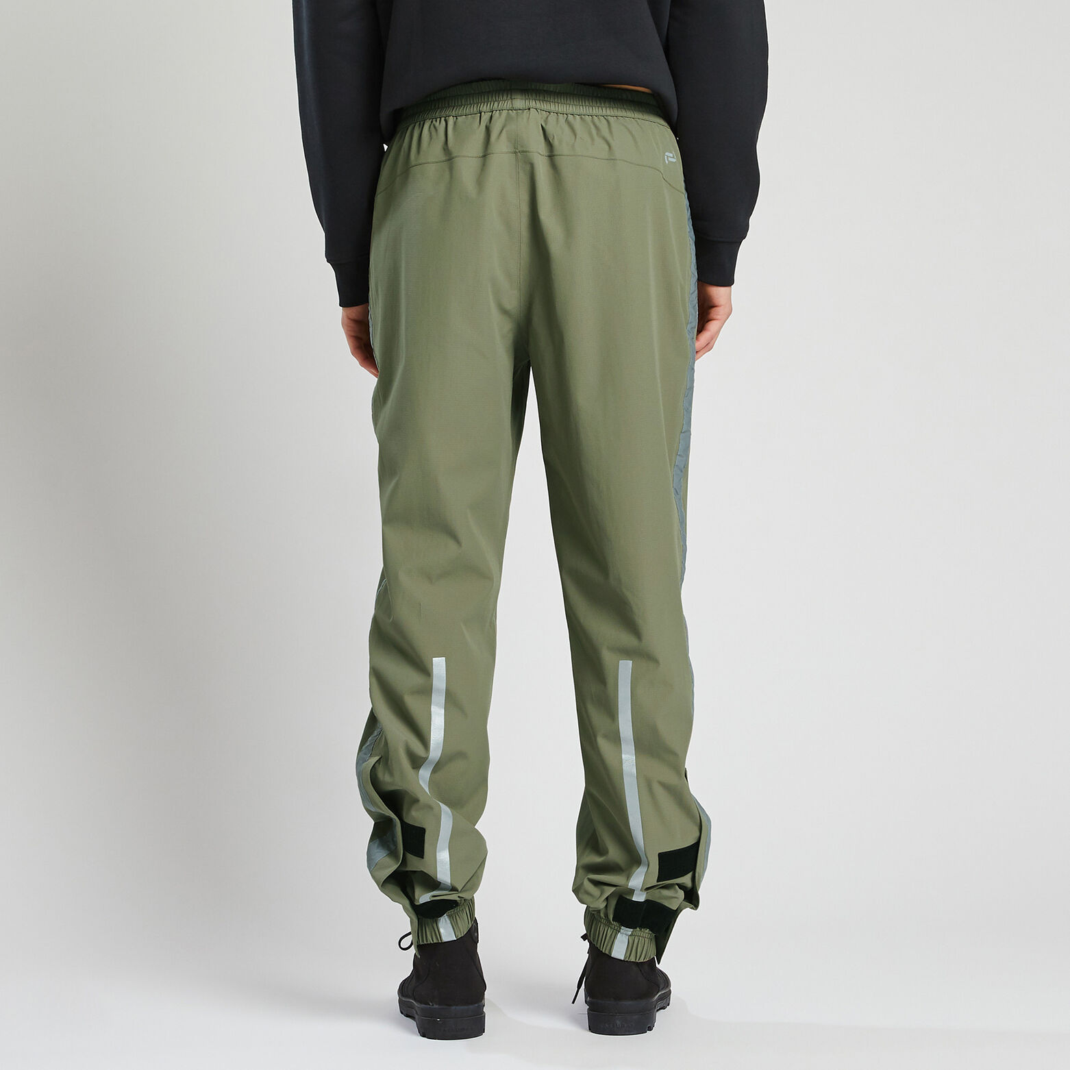 Pantalon taille élastiquée matière imperméable Kaki Clair