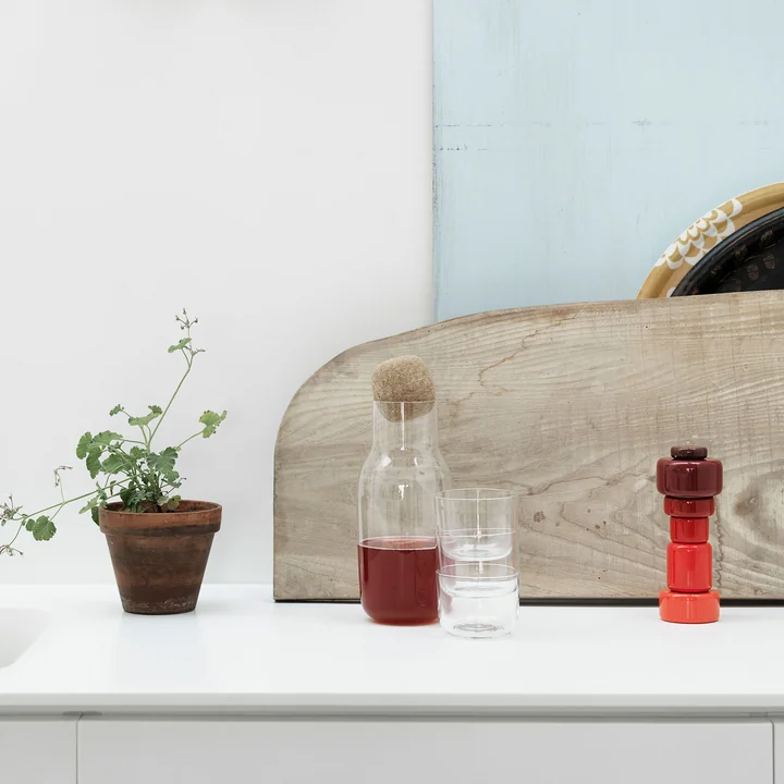 Muuto - Corky Trinkglas (4er-Set), low, grau
