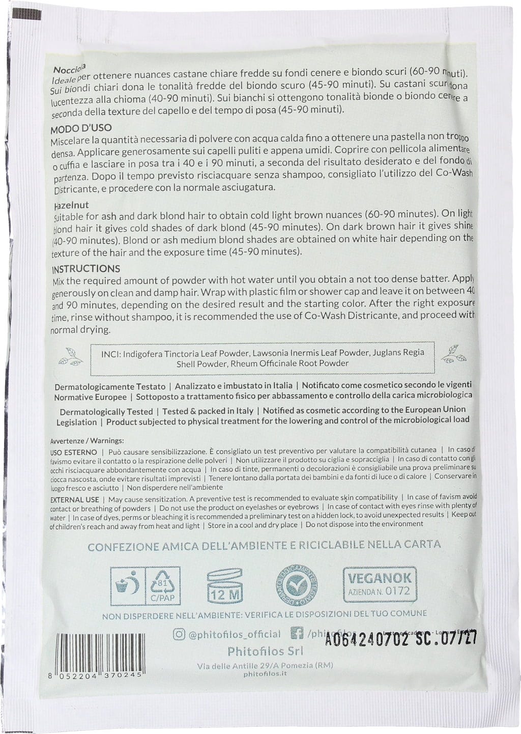 Phitofilos  Farbmischung Haselnussbraun, 100 g