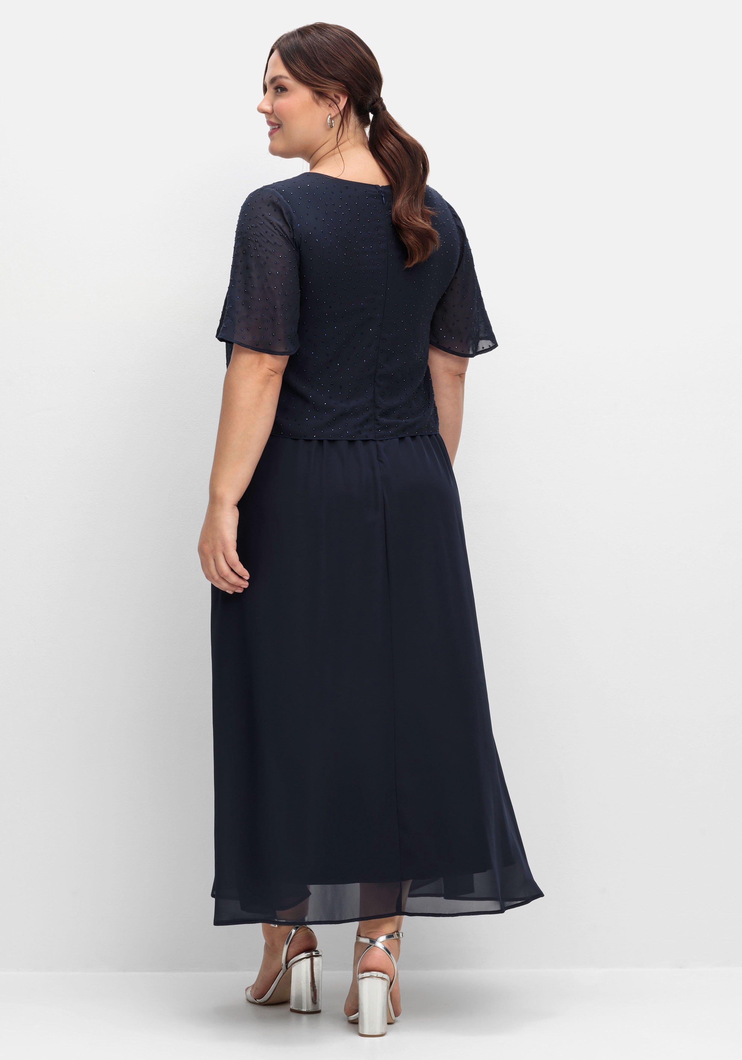 Chiffonkleid im Lagenlook, mit Schmucksteinen