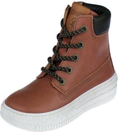 Develab leren enkelboots cognac Bruin Jongens Leer 26