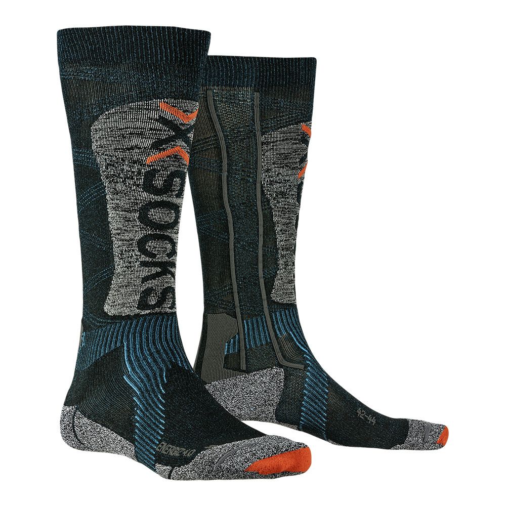 X-Socks SKI ENERGIZER LT 4.0 - Chaussettes petrol/stone grey melange