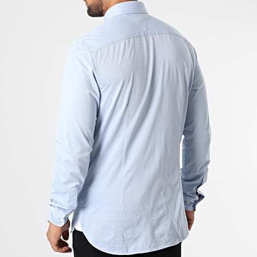 Chemise Manches Longues 1985 Knit Solid 7111 Bleu Clair