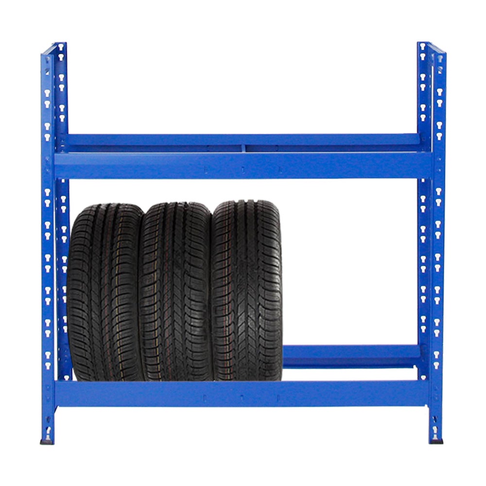 PROREGAL Tiger Bandenrek HxBxD 100 x 110 x 35 cm tot 8 banden op 2 niveaus Blauw