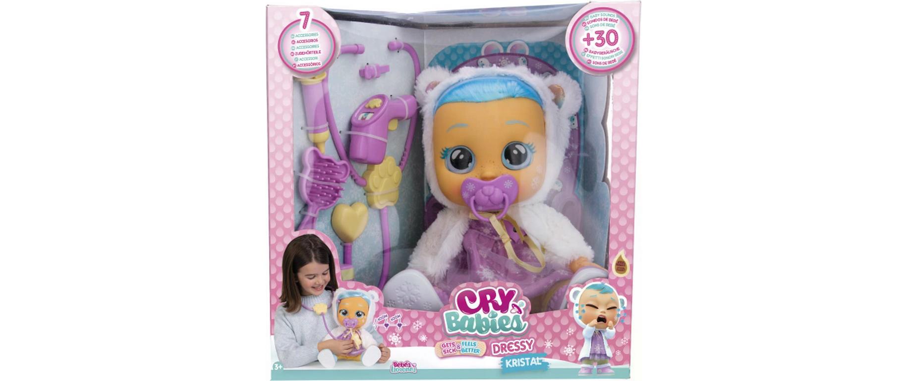 Puppe Cry Babies – Dressy KristalInteraktive Spiel- und Funktionspuppe