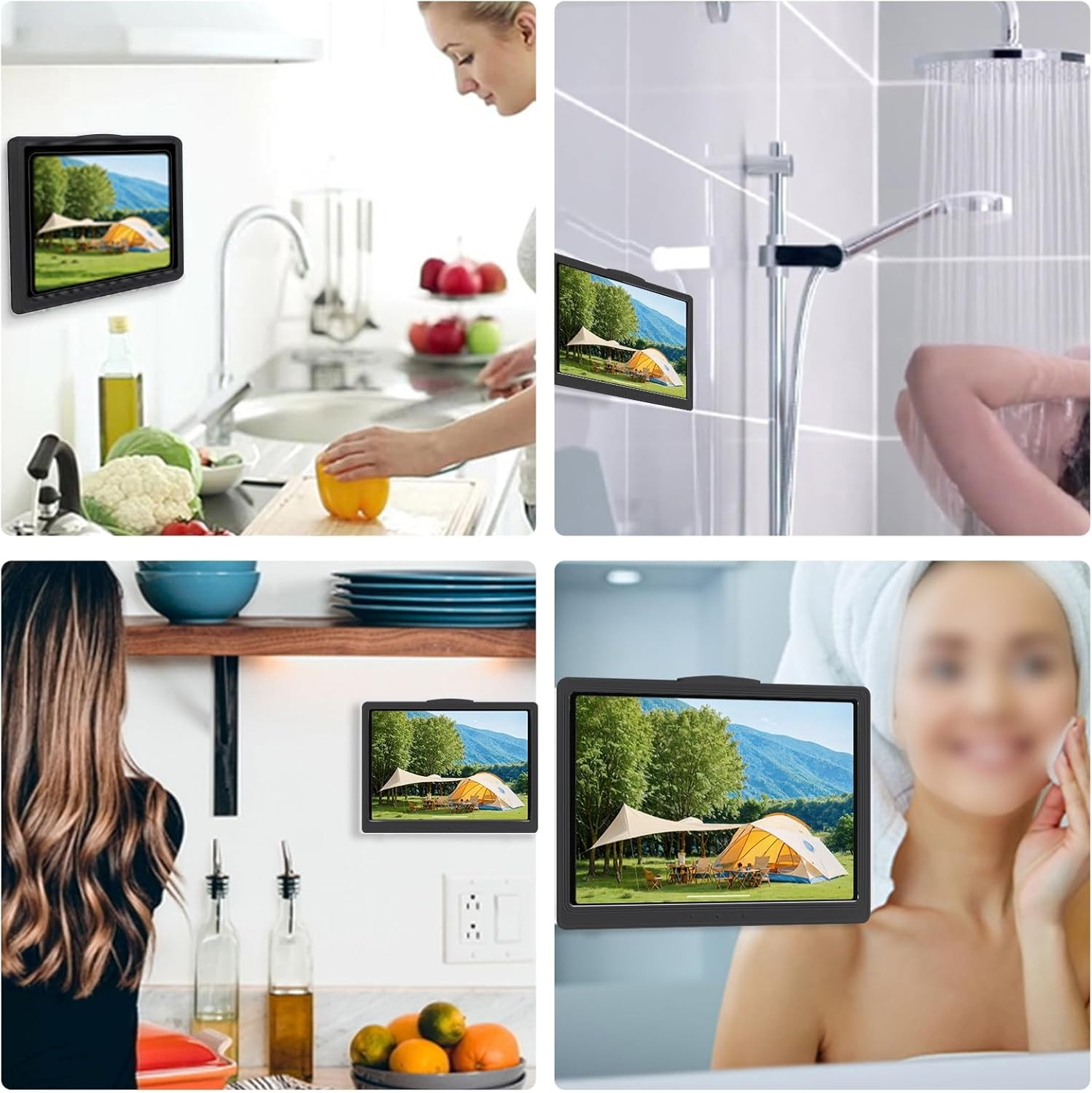 Universal Klebende Wasser- und Dunst abweisende Wandhalterung für Tablets bis 11