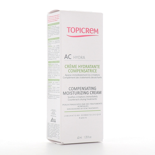 Crème visage hydratante compensatrice Topicrem AC - Peaux acnéiques