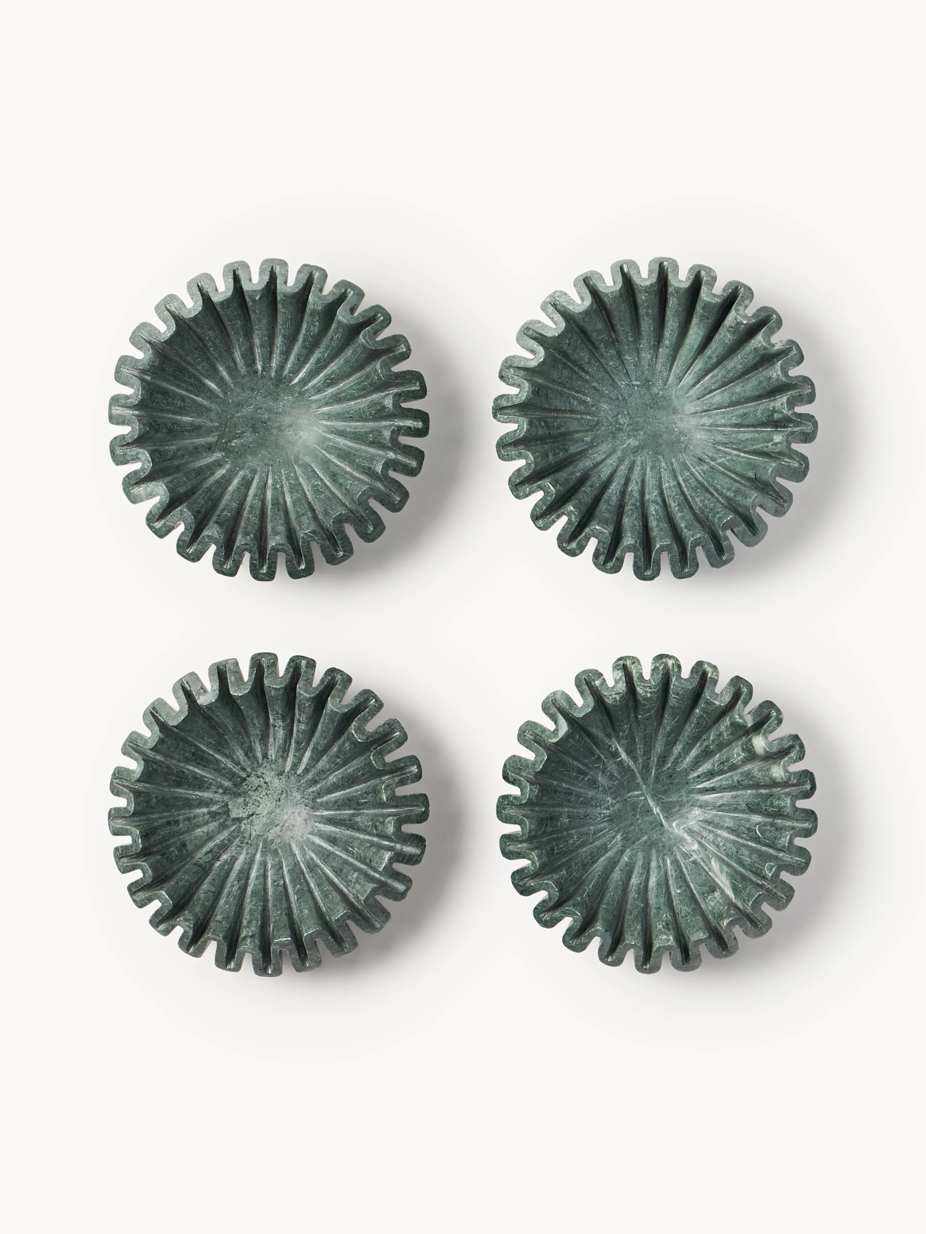 Handgemaakte marmeren decoratieve schaal Santorini, Ø 18 cm