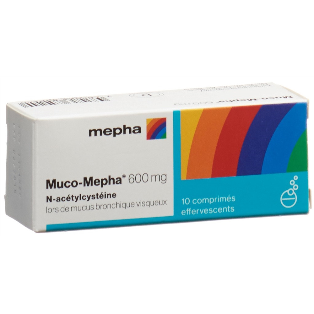 MUCO Mepha 600 mg<br>10 Stück, Dose, Brausetablette
