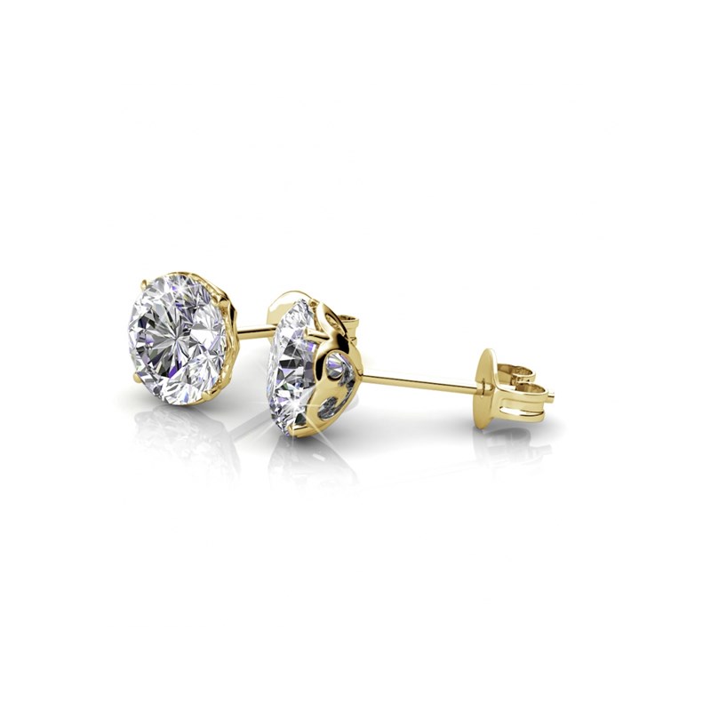 Boucles d'oreilles Kristine - Or Rosé et Cristal