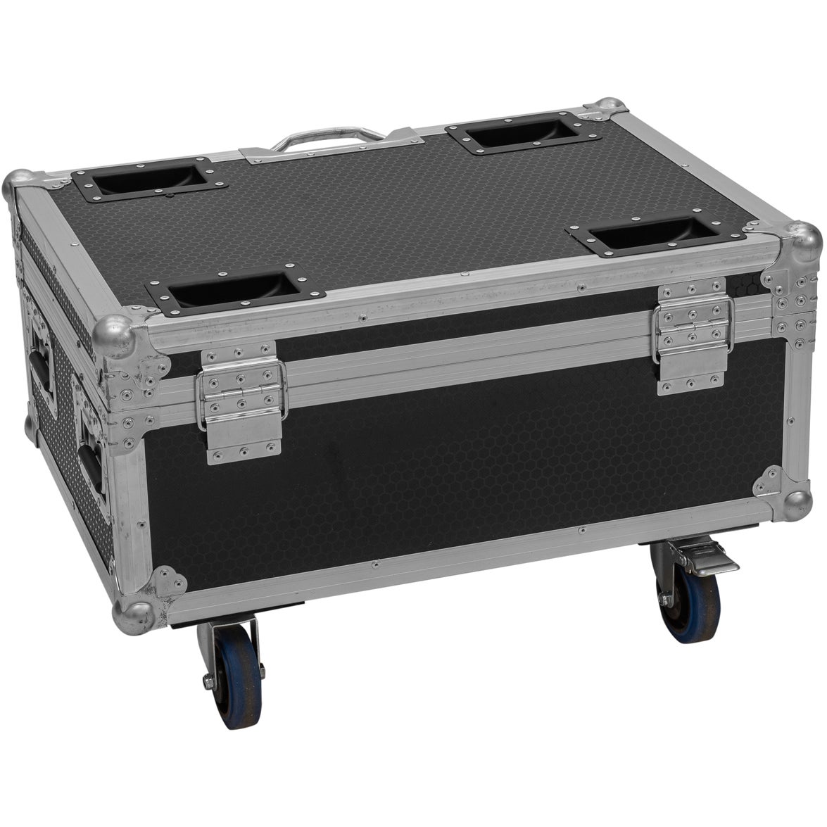 Roadinger Flightcase 6x AKKU IP TL-3 QCL Trusslight CRMX met oplaadfunctie en wielen