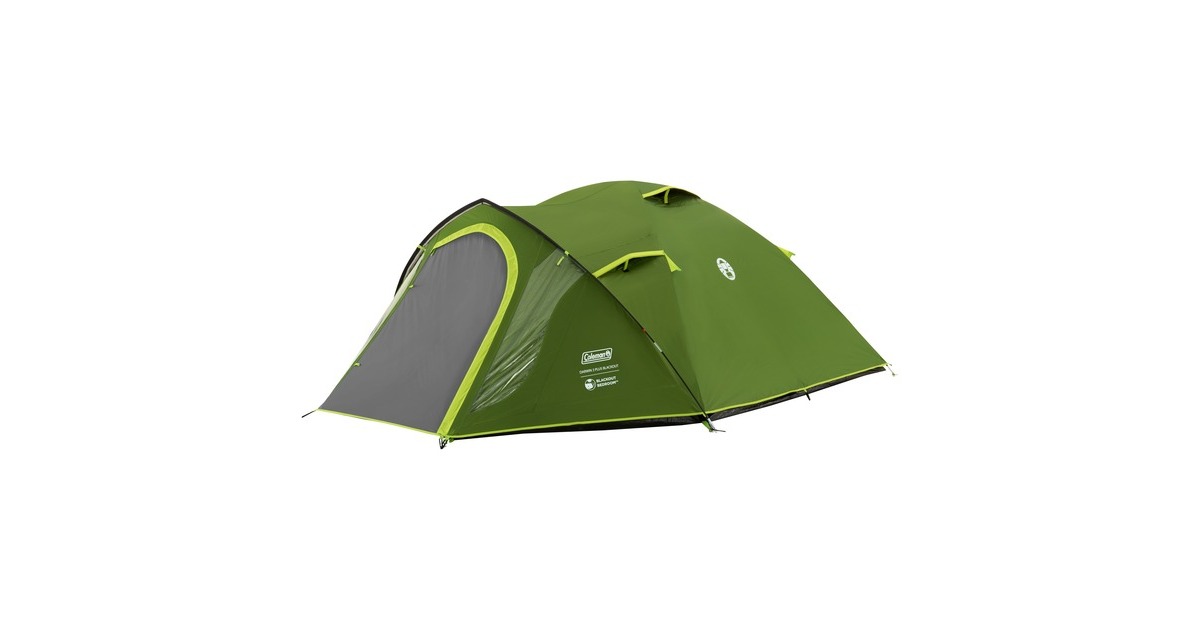 ColemanDarwin 3 Plus koepeltent  (Donkergroen/lichtgroen, met voorbouw, model 2025)