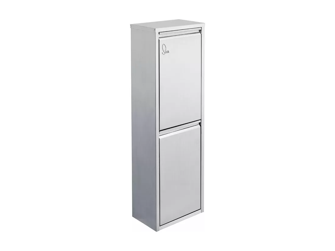 poubelle de tri 2x15L en inox