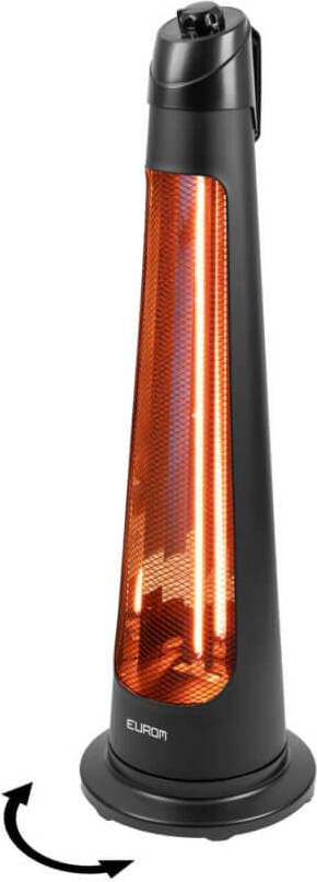 Eurom terrasheater Q-Tower 1200 zwart 27 x 27 x 87 cm