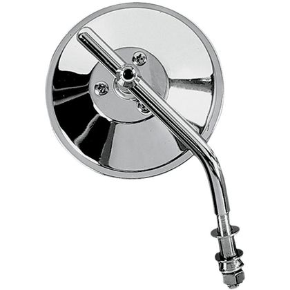 Rétroviseur Drag Specialties Smooth back diamètre 10 cm Reversible (l'unité) Universel - Gris