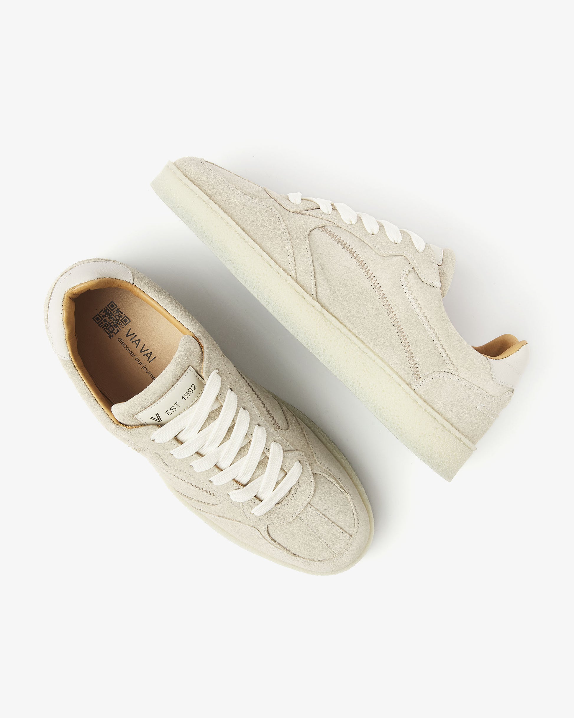 VIA VAI beige heren sneakers Zane Ethan
