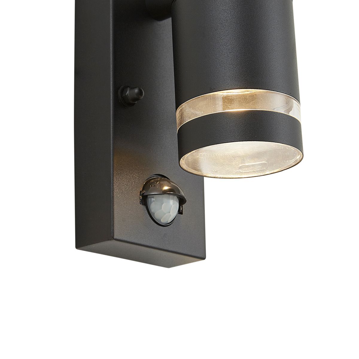 Moderne buiten wandlamp zwart IP44 met bewegingssensor - Ensam