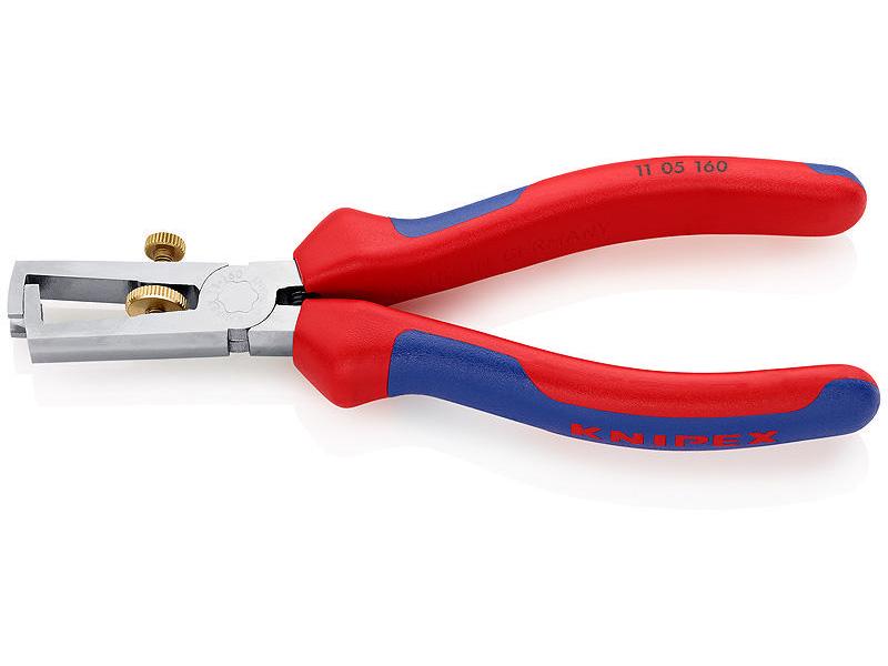 Knipex Abisolierzange 160 mm verchromt Für ein-, mehr- und feindrähtige Leiter mit Kunststoff- oder Gummiisolation