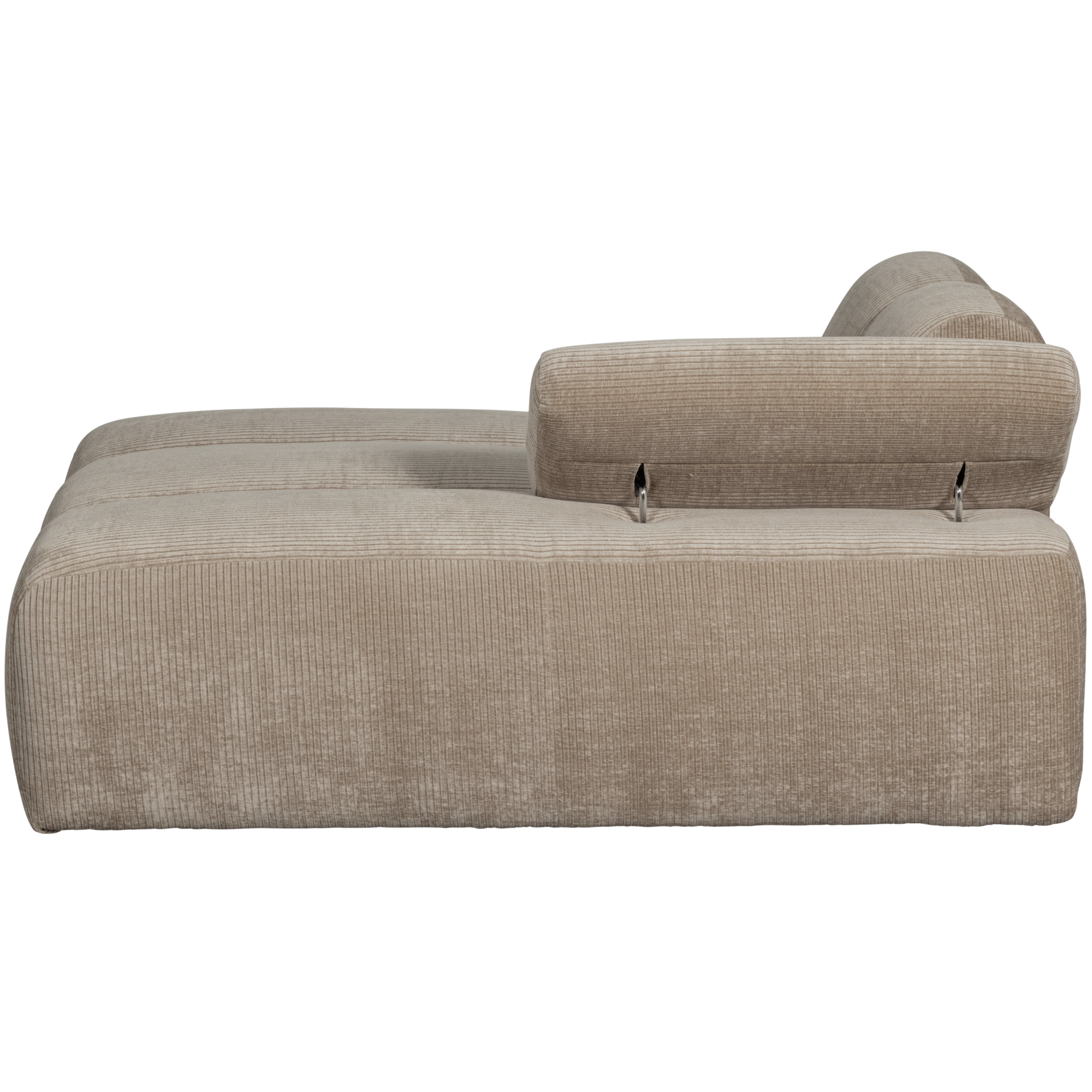 Chaise Longue Mojo Element Rechts - Geweven Ribstof - Donkerzand Mojo Chaise Longue Element Rechts - Geweven Ribstof - Donkerzand