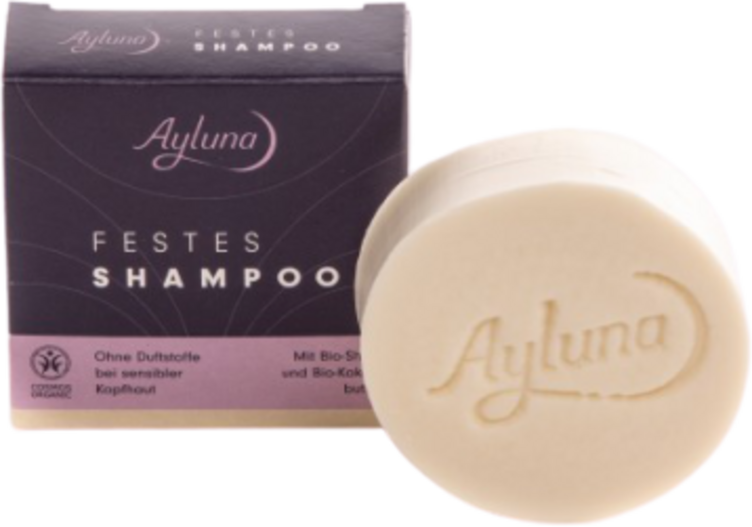 Ayluna  Festes Shampoo Bio-Shea- & Bio-Kakaobutter, 60 g