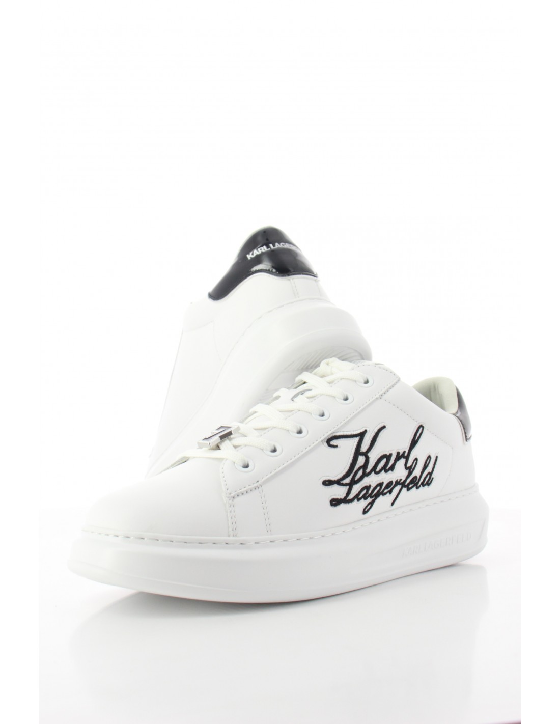karl lagerfeld Baskets de ville Homme Kapri Mens Signia Scroll Lo Cuir Blanc