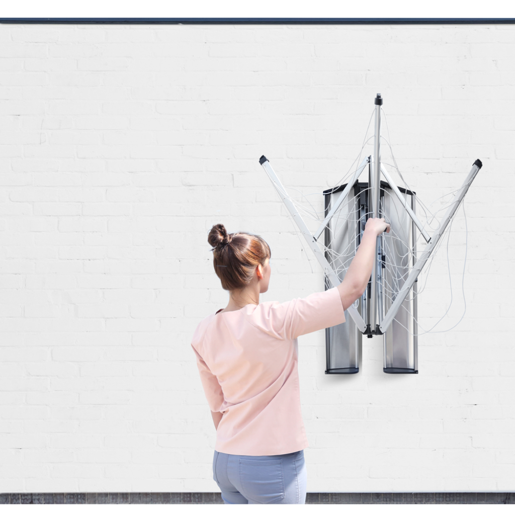 WallFix, 24 meter met opberg-/ beschermbox - Metallic Grey