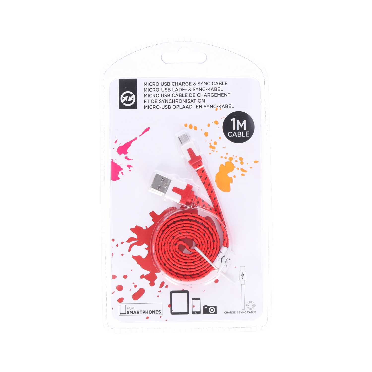 2in1 USB Sync-/Ladekabel 6farbig