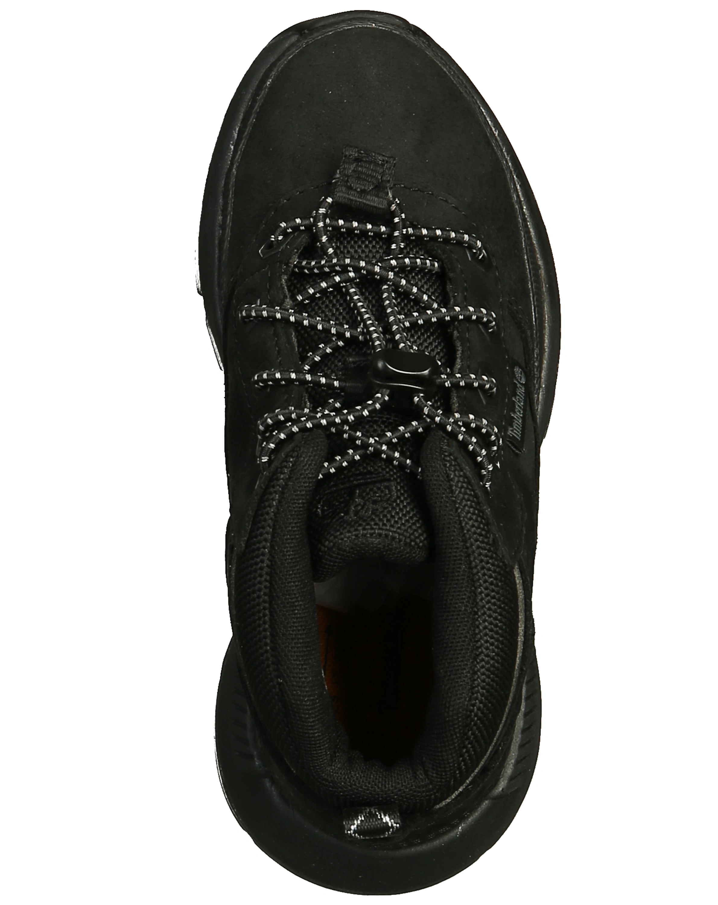 Leder-Schnürboots FIELD TREKKER MID in jet black