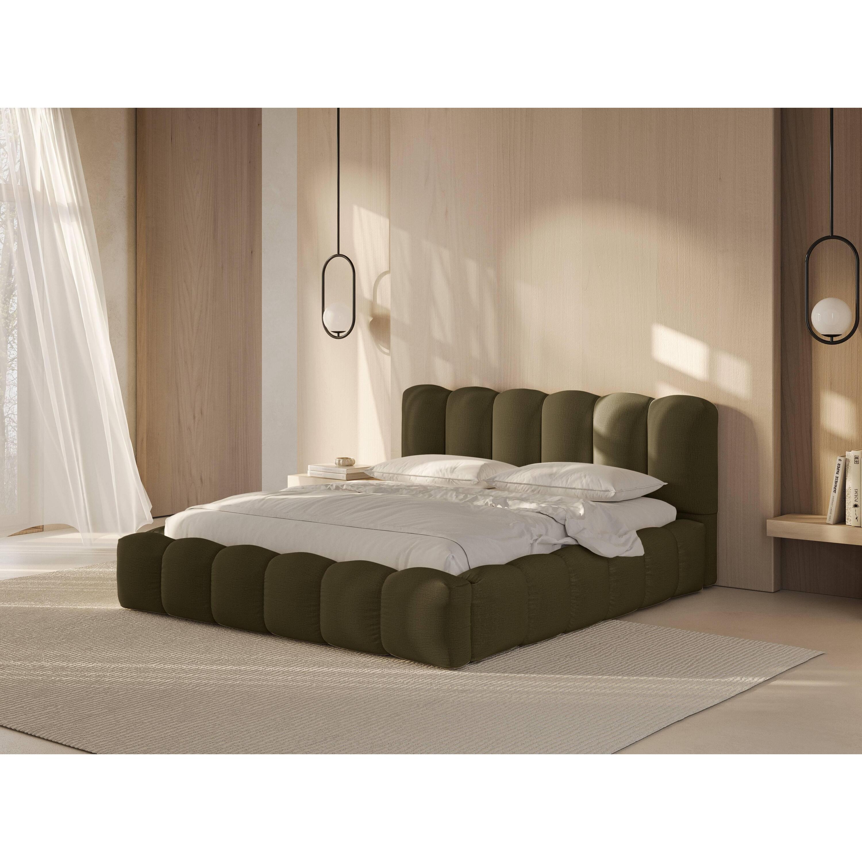 Micadoni Lupine Bedframe met Opbergruimte 180 x 200 cm - Groen